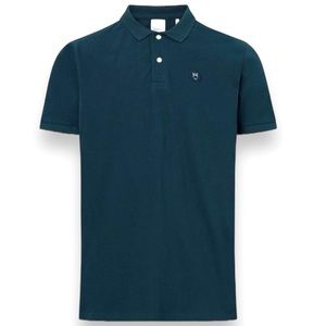 KNOWLEDGE COTTON APPAREL Navy Blue Classic Polo Preppy Casual Golf Shirt